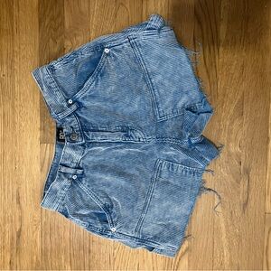 BDG Blue Striped Denim Shorts